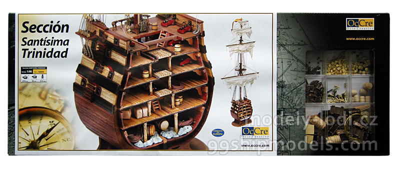 Model řezu - sekce lodi  Occre Santisima Trinidad - balení