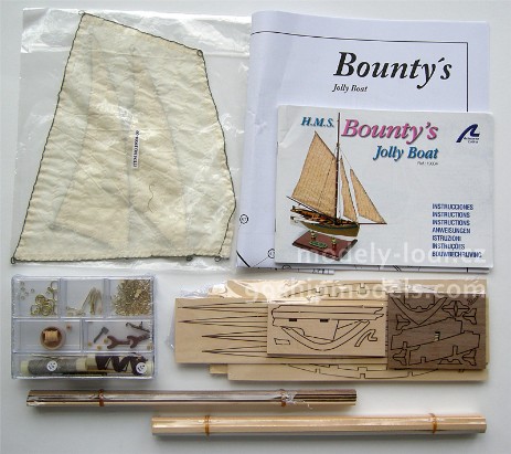 Model lodi  Artesania Latina Bounty' s Jolly 19004 - obsah balení