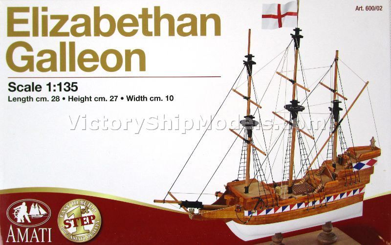 Model lodi Elizabethan Galleon - First Step, stavebnice modelu lodi Amati