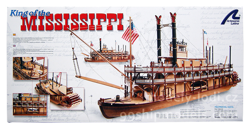 Model lodi King of Mississippi od Artesania Latina 22505, balení