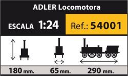 Model lokomotivy Adler, stavebnice modelu Occre