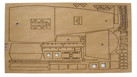 Model lodi  Mantua Black Falcon MM768 - dřevěný materiál