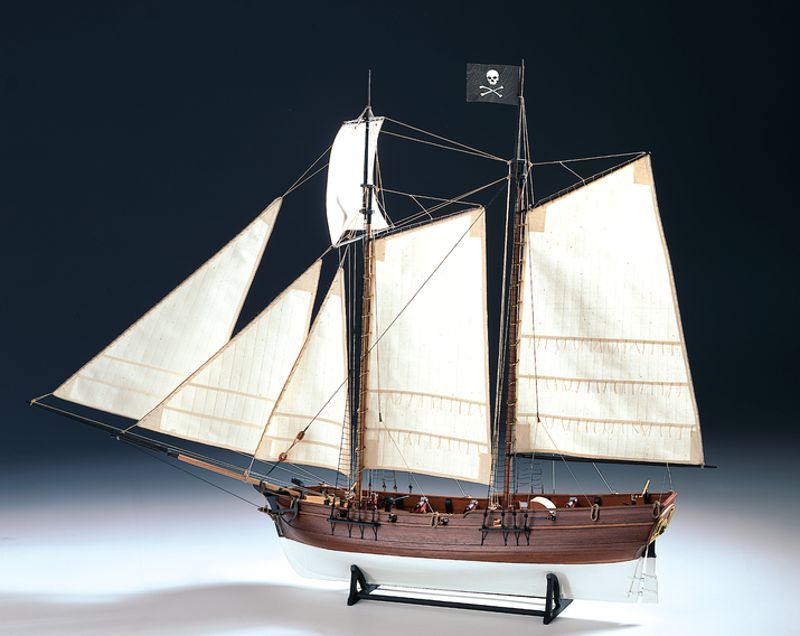 Model pirátské lodi Adventure, stavebnice modelu lodi Amati
