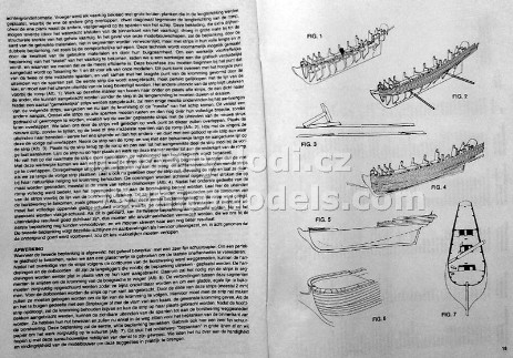 Model lodi  Achiles, stavebnice Mantua Sergal - dokumentace