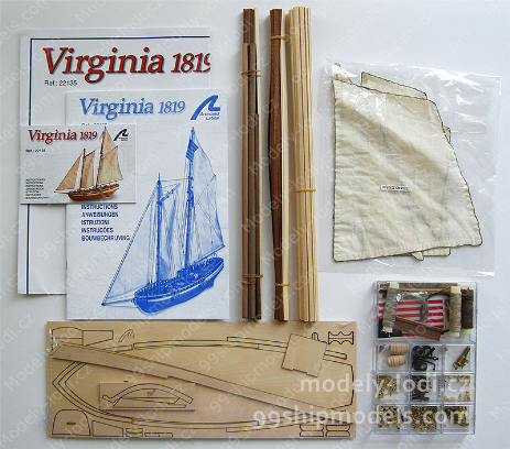 Model lodi  Virginia Artesania Latina - obsah balení