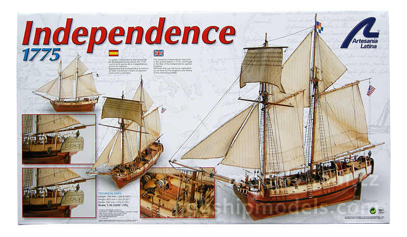 Model lodi Independence  Artesania Latina- balení