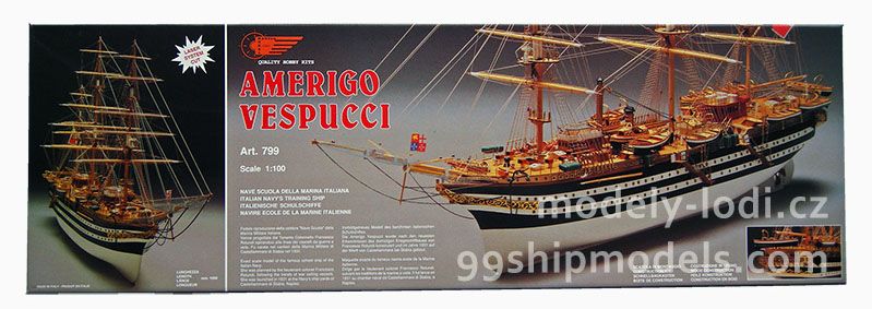 Obal stavebnice Amerigo Vespucci Mantua MM799, www.modely-lodi.cz