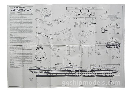 Model lodi Amerigo Vespucci Mantua MM799 - dokumentace