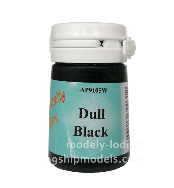 Černá barva AP9105W Dull Black Admiralty Paints (Caldercraft) pro modely lodí
