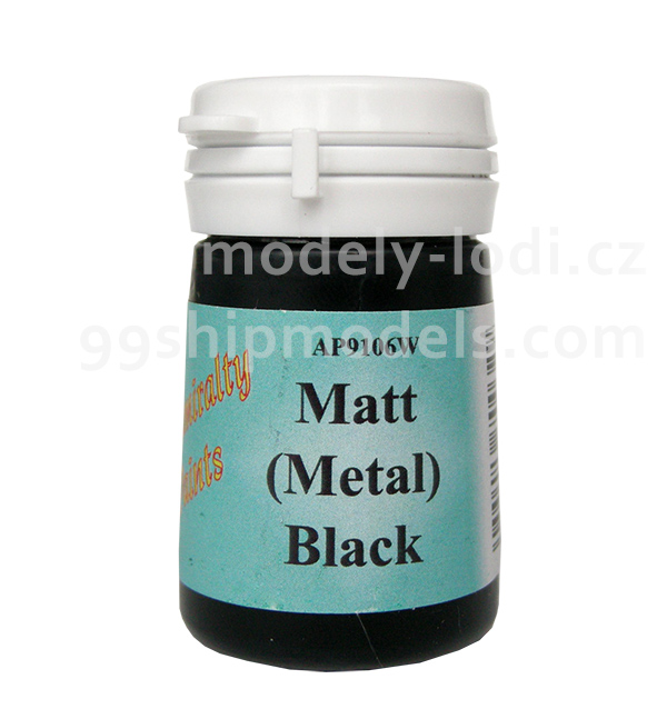 Černá barva AP9106W Matt Black Admiralty Paints (Caldercraft) pro modely lodí