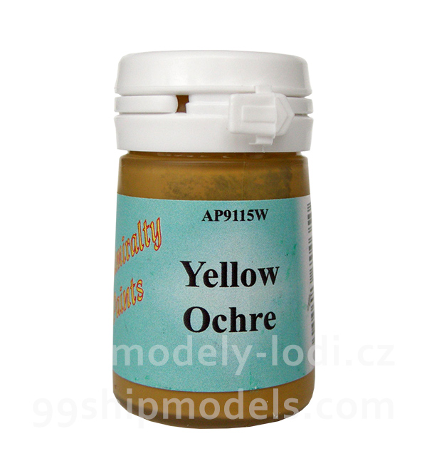 Žlutá barva Yellow Ochre AP9115W, Admiralty Paints (Caldercraft) pro modely lodí