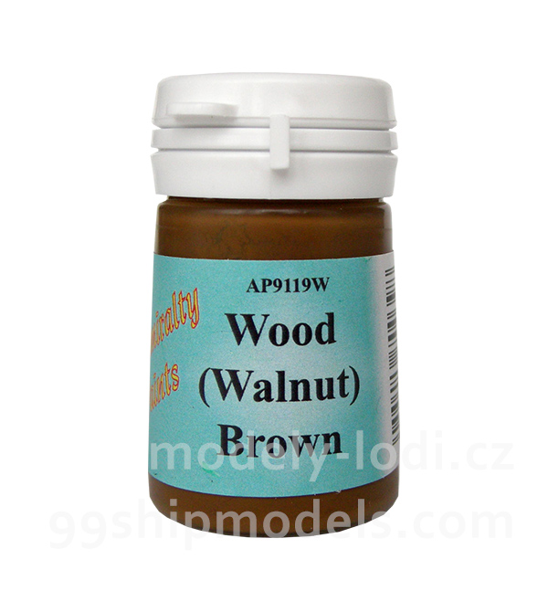 Hnědá barva Wood Brown AP9119W, Admiralty Paints (Caldercraft) pro modely lodí