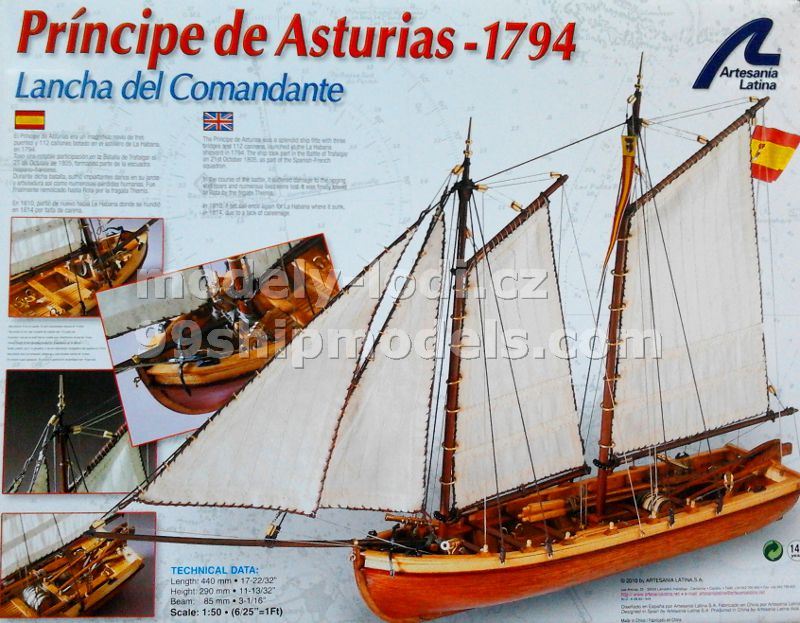 Model lodi  Artesania Latina Principe da Austrias - balení