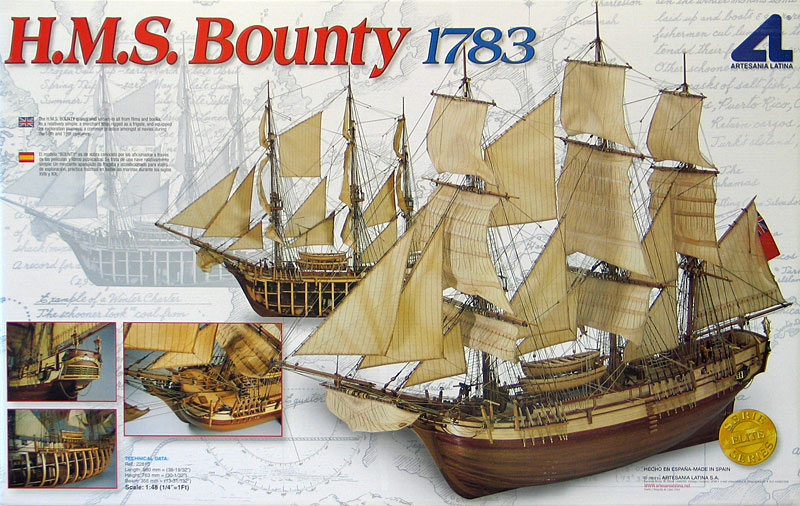 Model lodi Bounty,stavebnice Artesania Latina (www. modely-lodi.cz)
