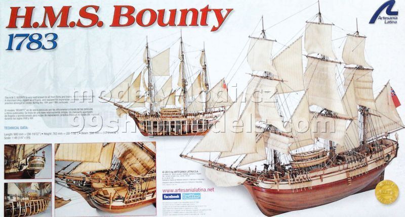 Prodejní balení modelu lodi Bounty, stavebnice Artesania Latina Prodejní balení modelu lodi Bounty, stavebnice Artesania Latina