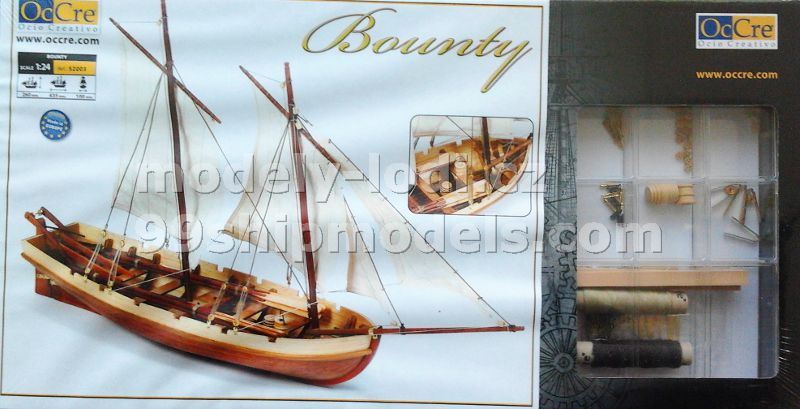 Model lodi Bounty člun, stavebnice Occre - balení