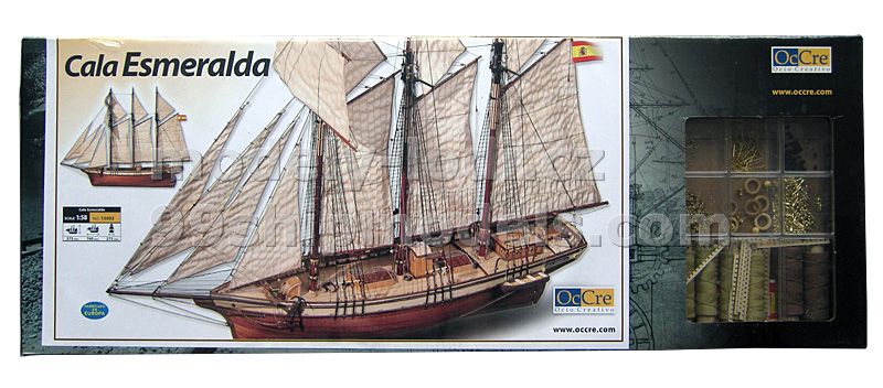 Model lodi Cala Esmeralda, stavebnice Occre - balení