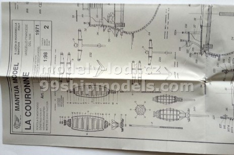 Model lodi La Couronne, stavebnice Mantua MM778  - dokumentace - dokumentace