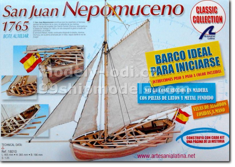 Prodejní balení modelu lodi S. J. Nepomuceno Cutter Prodejní balení modelu lodi S. J. Nepomuceno Cutter