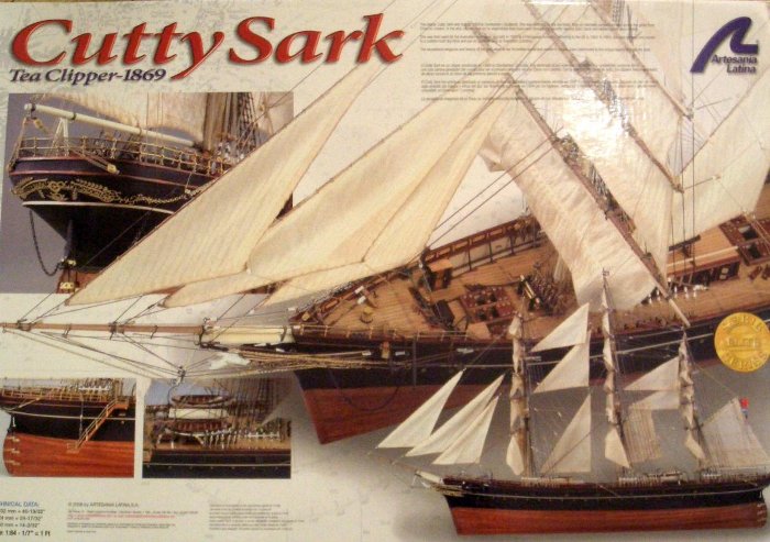 Prodejní balení modelu lodi Cutty Sark