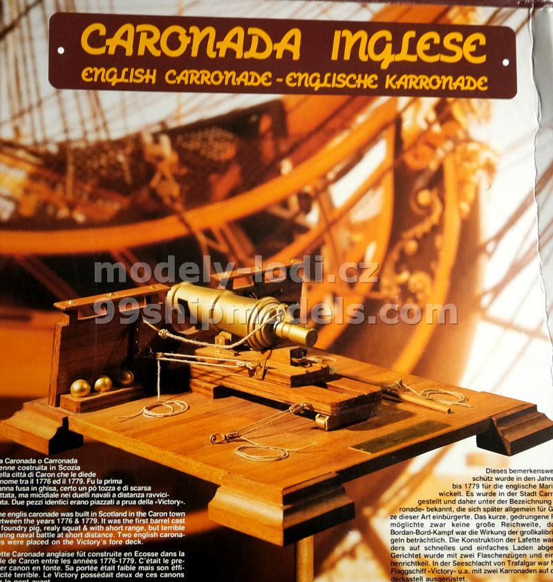 Model děla -  balení Mantua MM801 (www.modely-lodi.cz)