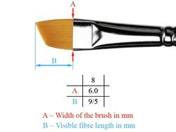 Zkosený štětec 8 Jotika Admiralty Brushes Zkosený štětec 8 Jotika Admiralty Brushes