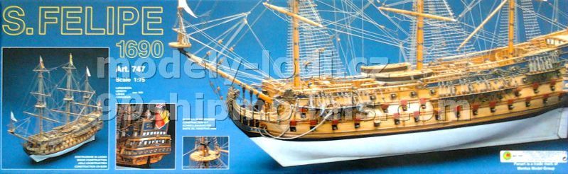 Model lodi San Felipe stavebnice Panart, www.modely-lodi.cz