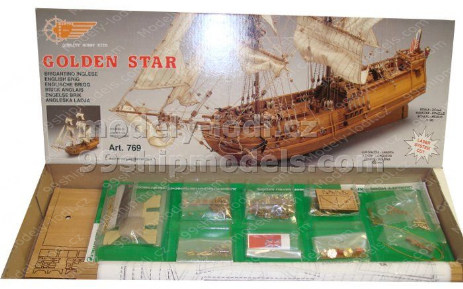 Model lodi  Golden Star,, stavebnice Mantua MM769 - obsah balení