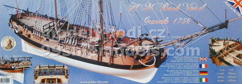 Model lodi Granado Jotika, stavebnice www.modely-lodi.cz