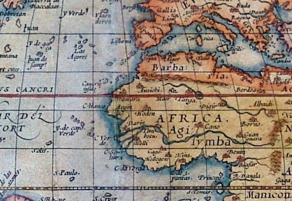 Historická mapa světa 1572 MP107 Historická mapa světa 1572 MP107