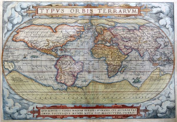 Historická mapa světa 1572 MP107