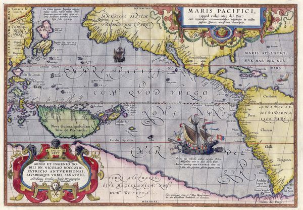 Historická mapa Pacifiku 1589 MP110 Historická mapa Pacifiku 1589 MP110