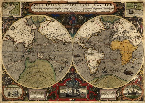 Historická mapa světa 1595 MP148 Historická mapa světa 1595 MP148