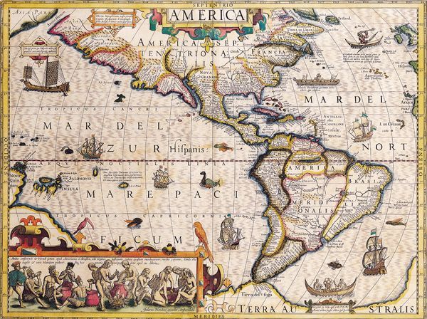 Historická mapa Ameriky 1619 MP135 Historická mapa Ameriky 1619 MP135
