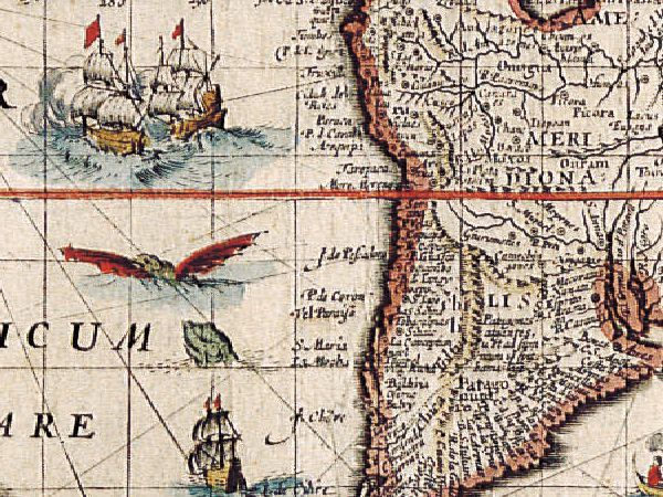 Historická mapa světa 1628 MP141 Historická mapa světa 1628 MP141