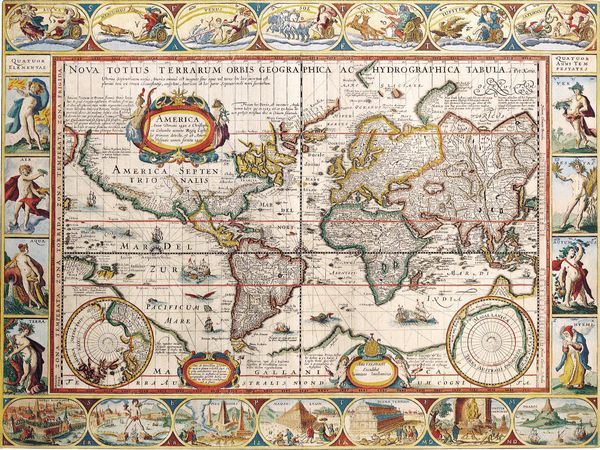 Historická mapa světa 1628 MP141