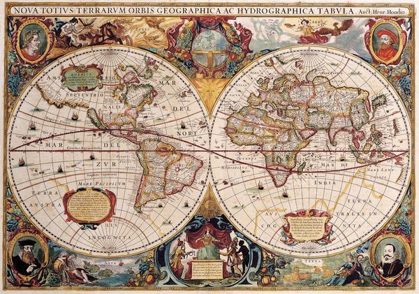 Historická mapa světa 1630 MP133