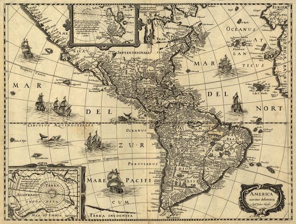 Historická mapa Ameriky 1637 MP118