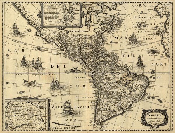 Historická mapa Ameriky 1637 MP118 Historická mapa Ameriky 1637 MP118