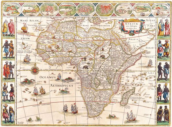 Historická mapa Afriky 1640  MP142