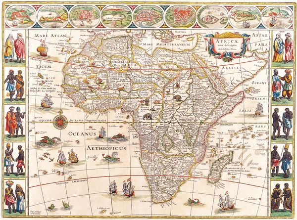 Historická mapa Afriky 1640 MP142 Historická mapa Afriky 1640 MP142