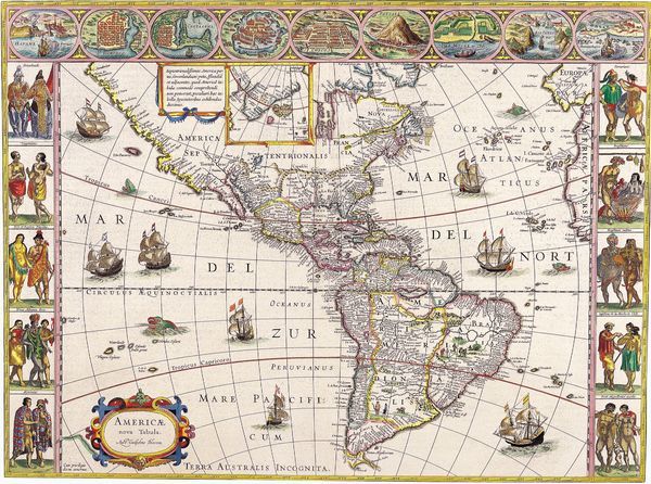 Historická mapa Ameriky 1650 MP143 Historická mapa Ameriky 1650 MP143