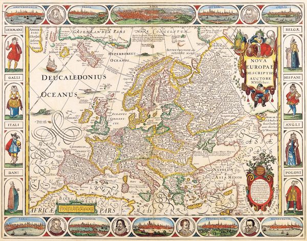 Historická mapa Evropy 1658 MP145