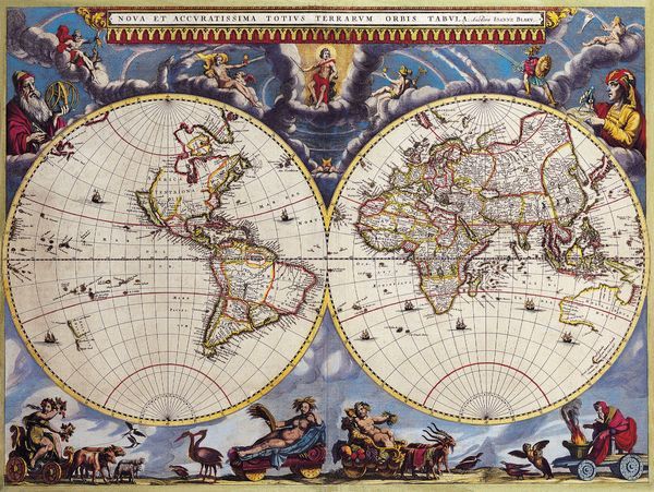 Historická mapa světa 1662 MP134 Historická mapa světa 1662 MP134
