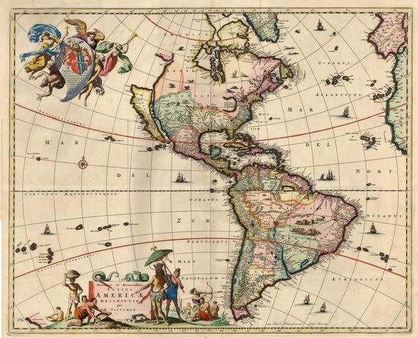 Historická mapa Ameriky 1670 MP119