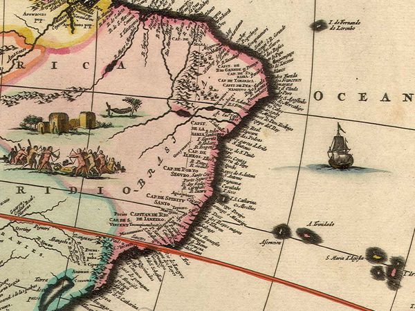 Historická mapa Ameriky 1670 MP119 Historická mapa Ameriky 1670 MP119