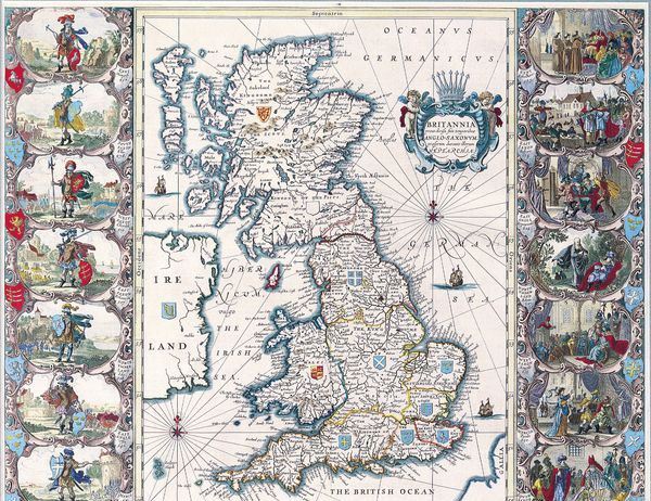 Historická mapa Velké Británie 1676 MP138