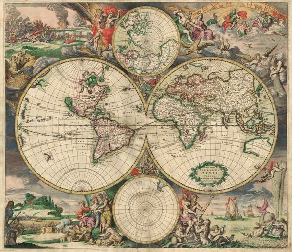 Historická mapa světa 1680 MP120