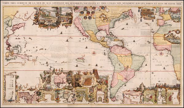 Historická mapa Ameriky 1719 MP123 Historická mapa Ameriky 1719 MP123