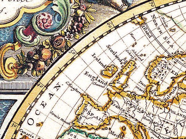 Historická mapa světa 1721 MP136